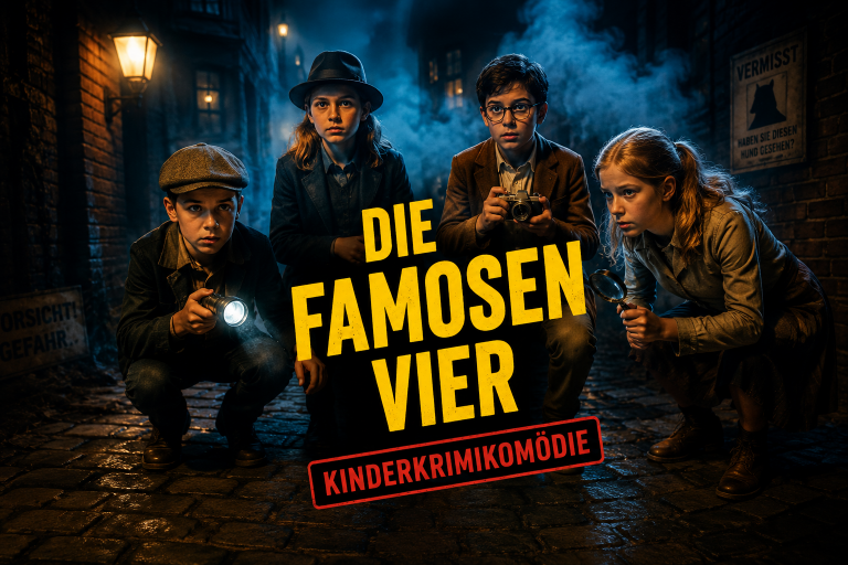 Kinderkrimikomödie.- Die famosen Vier